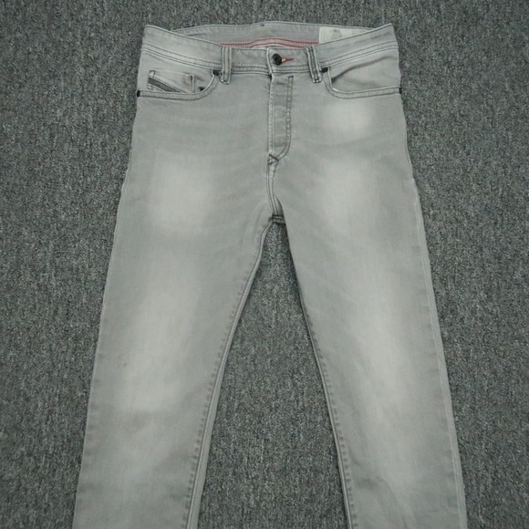 Diesel Jeans Mens 29x32 Gray Buster Slim Tapered 5‎ Pocket Faded Button Fly * - Picture 2 of 13